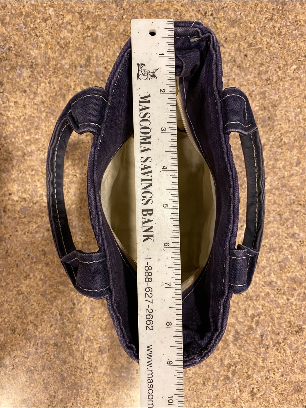 Vintage L.L.Bean BOAT AND TOTE Mini Stripe Blue Green 0FWM1 Zipper No Monogram - Picture 13 of 17